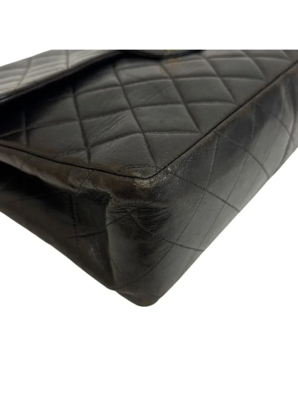 Chanel Maxi Quilted Shoulder Bag Purse Crossbody Black